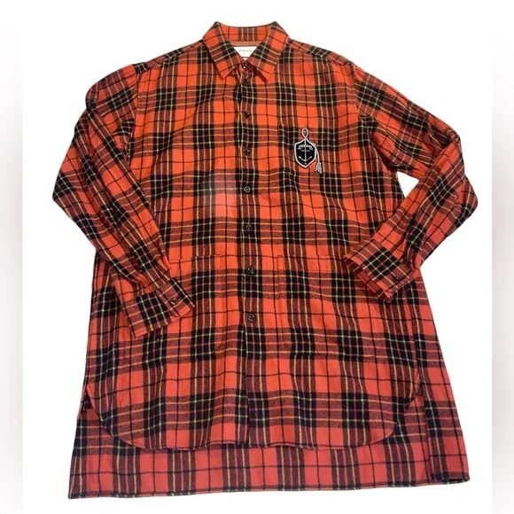 Gucci Shirts Gucci Mens Xl Red Flannel Shirt Poshmark